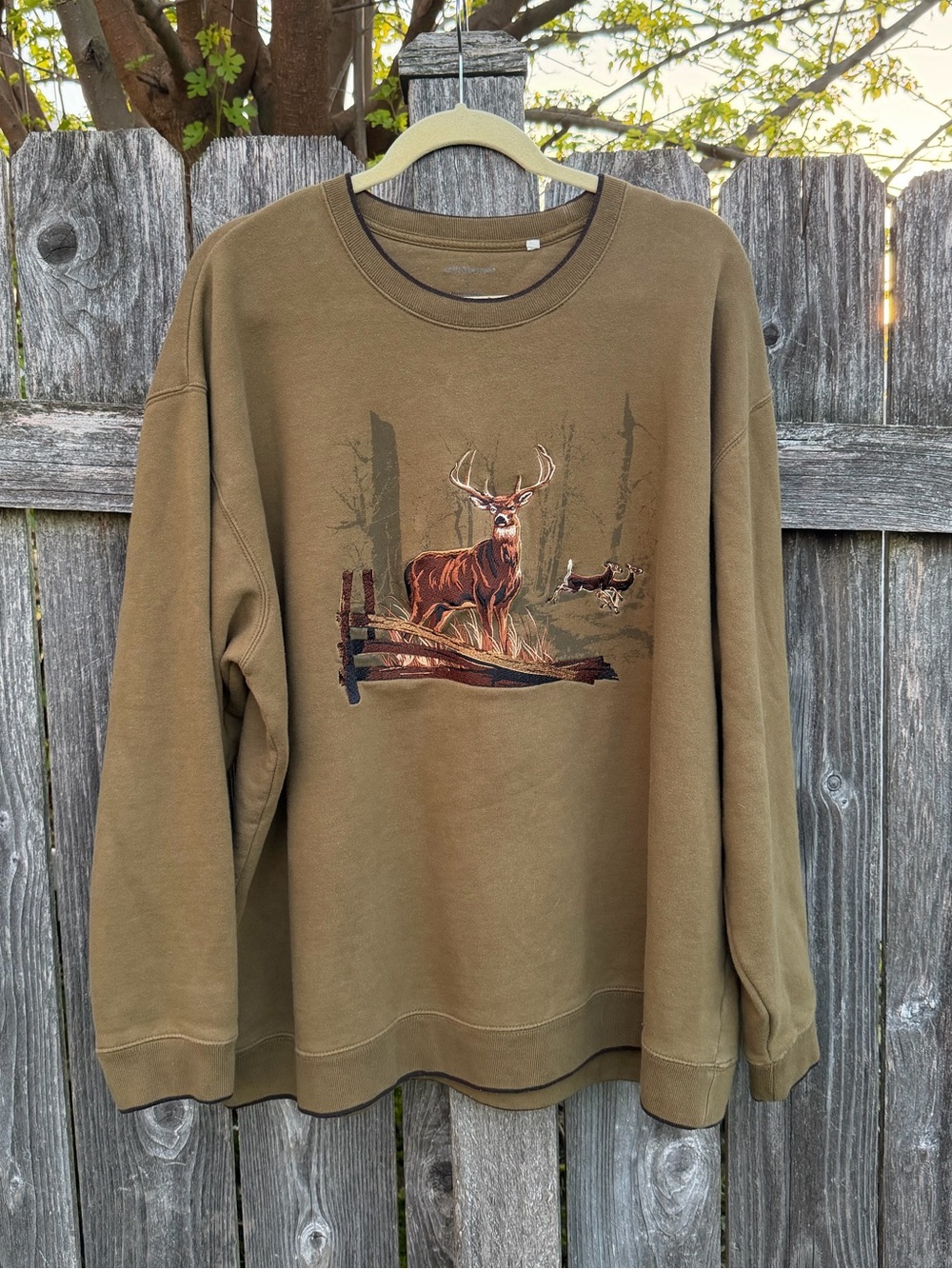 Vintage Croft & Barrow embroidered deer sweatshirt